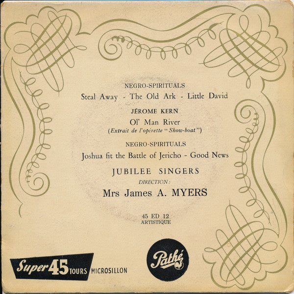 The Jubilee Singers (2), Jerome Kern, Henrietta Myers : Negro-Spirituals: Steal Away (7")