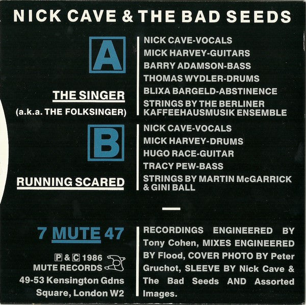 Nick Cave & The Bad Seeds : The Singer (7", Single)