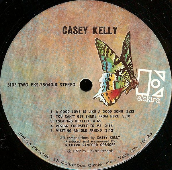 Casey Kelly : Casey Kelly (LP, Album, Pit)