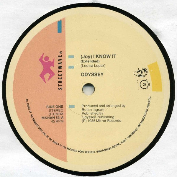 Odyssey (2) : (Joy) I Know It (12")