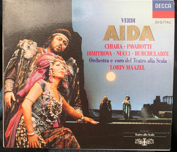 Giuseppe Verdi - Maria Chiara · Luciano Pavarotti · Ghena Dimitrova · Leo Nucci · Paata Burchuladze · Orchestra Del Teatro Alla Scala E Coro Del Teatro Alla Scala · Lorin Maazel : Aida (3xCD, Album + Box, Sli)