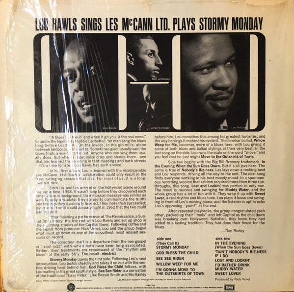 Lou Rawls / Les McCann Ltd. : Stormy Monday (LP, Album, RE)