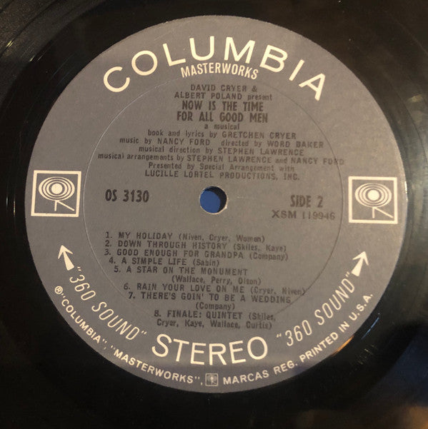 Gretchen Cryer, Word Baker, Nancy Ford, Stephen J. Lawrence : Now Is The Time For All Good Men (LP, Album)