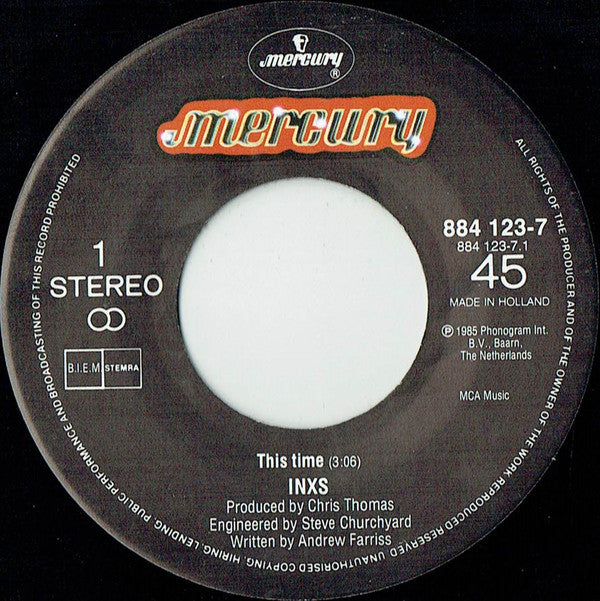 INXS : This Time (7", Single)
