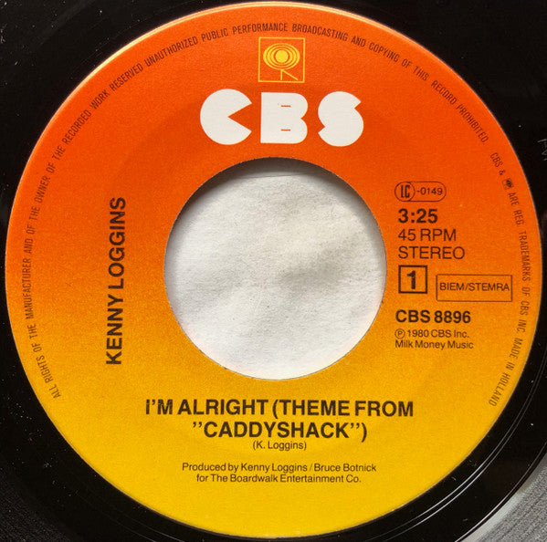 Kenny Loggins : I'm Alright (Theme From "Caddyshack") (7", Single)