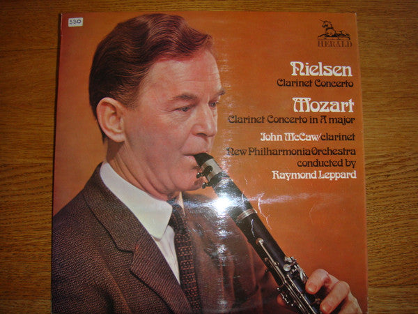 Carl Nielsen / Wolfgang Amadeus Mozart, John McCaw, New Philharmonia Orchestra Conducted By Raymond Leppard : Clarinet Concerto / Clarinet Concerto In A Major (LP, Red)