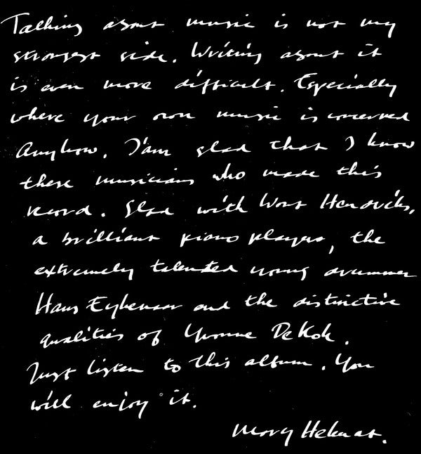 Mary Hehuat Trio Featuring Yvonne De Kok : The Boys Next Door (LP, Album, M/Print)