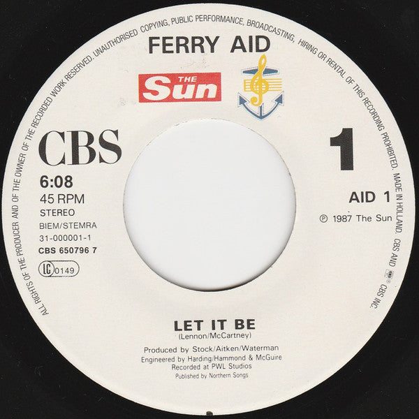 Ferry Aid : Let It Be (7", Single)