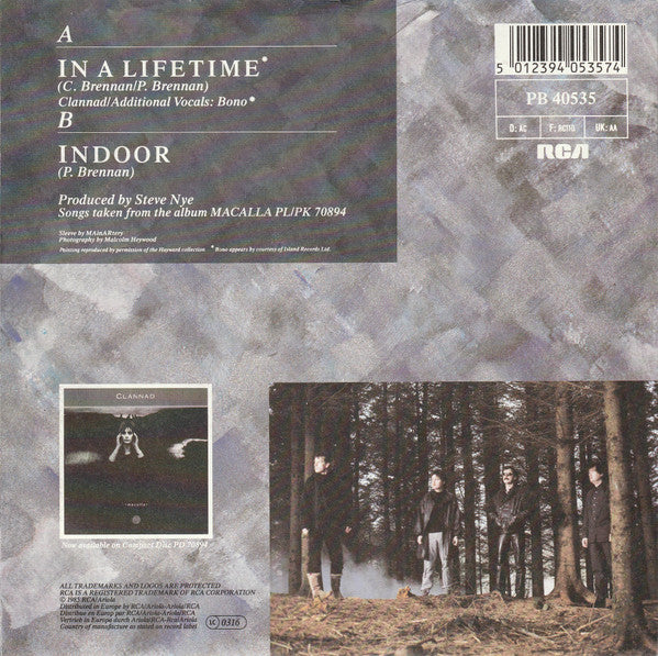 Clannad : In A Lifetime (7", Single, Sil)