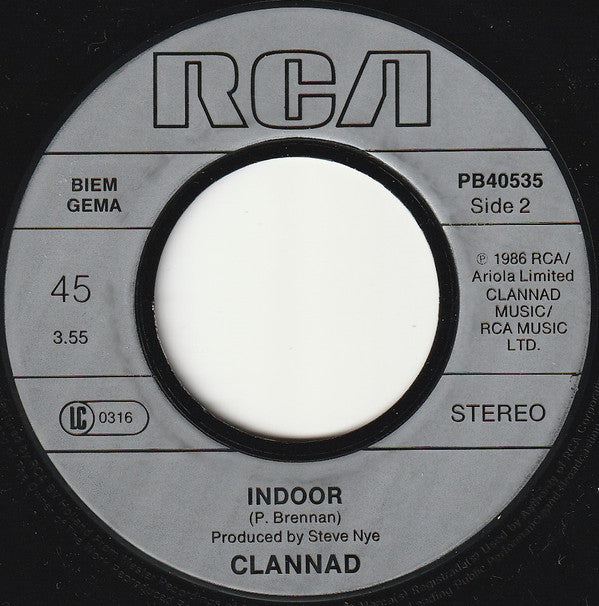 Clannad : In A Lifetime (7", Single, Sil)