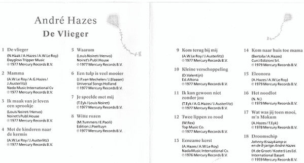 André Hazes : De Vlieger & 17 Andere Successen (CD, Comp)