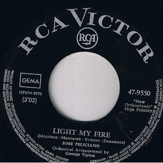 Jose Feliciano* : Light My Fire (7", Single)