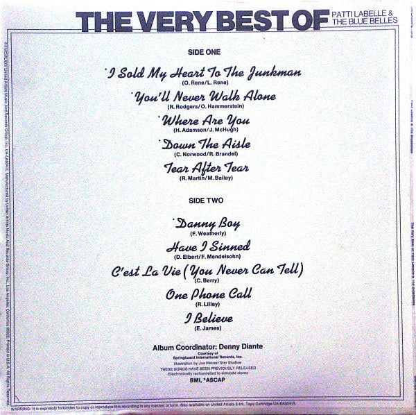 Patti LaBelle And The Bluebells : The Very Best Of Patti Labelle & The Bluebelles (LP, Comp, All)