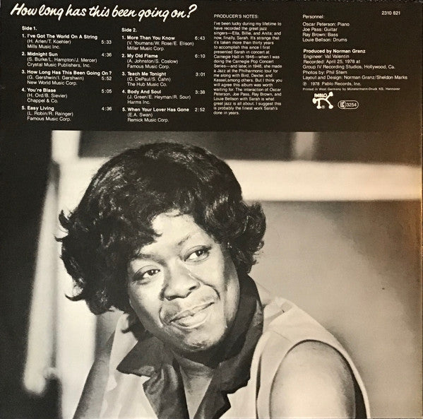 Sarah Vaughan : How Long Has This Been Going On? (LP, Album)