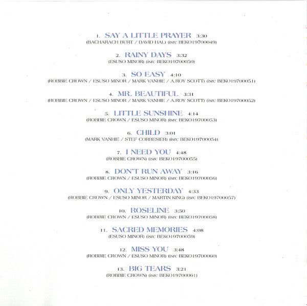 Robbie Crown : Sacred Memories (CD, Album)