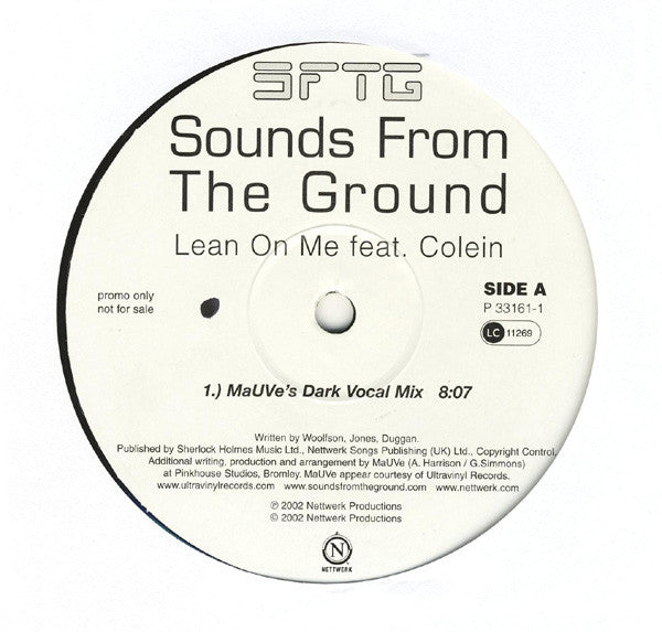 Sounds From The Ground : Lean On Me (2x12", Promo)