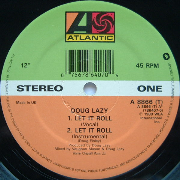 Doug Lazy : Let It Roll (12", Single)