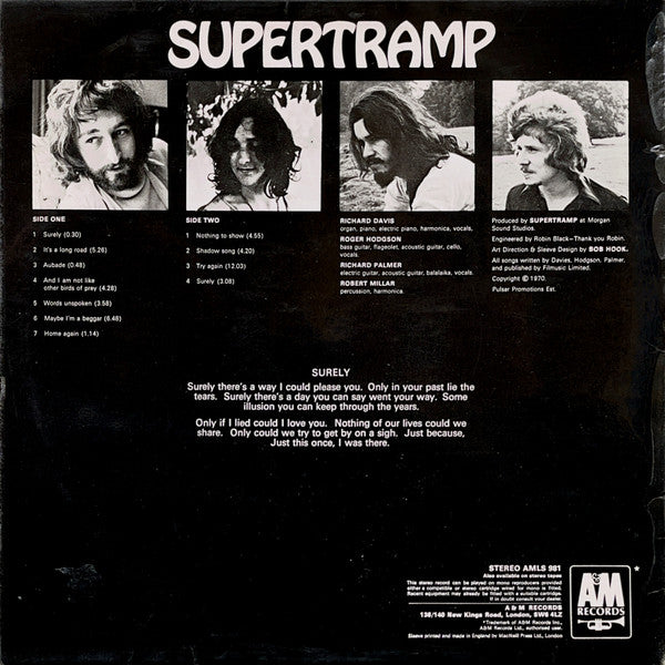 Supertramp : Supertramp (LP, Album, RE)