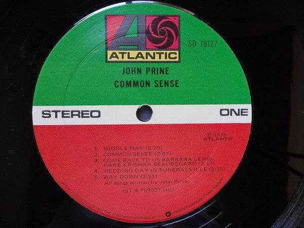 John Prine : Common Sense (LP, Album, Mon)