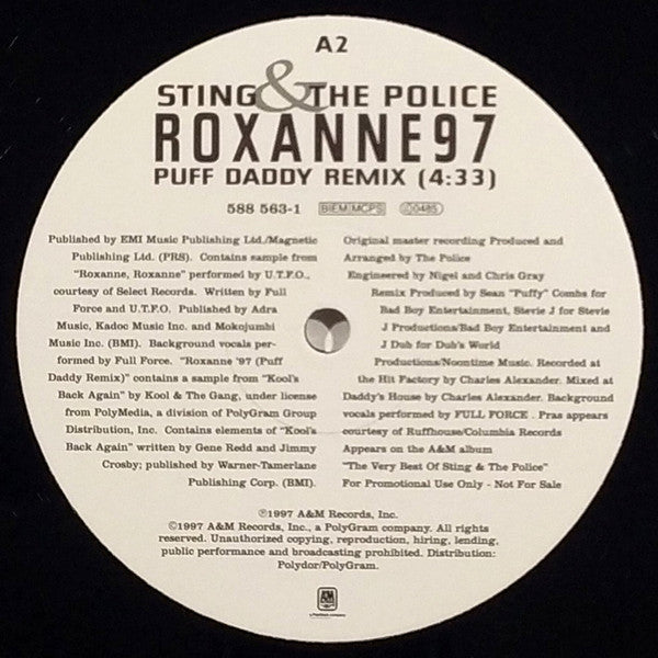 Sting & The Police : Roxanne '97 (Puff Daddy Remix) (12", Promo)