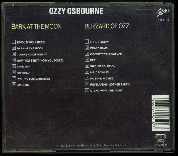 Ozzy Osbourne : Bark At The Moon & Blizzard Of Ozz (CD, Album, RE + CD, Album, RE + Comp)