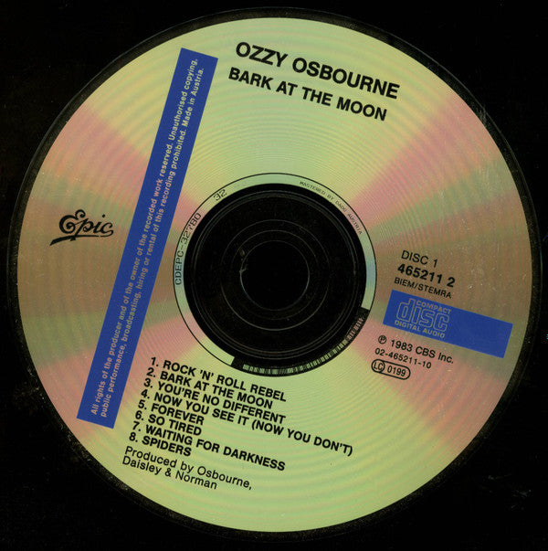 Ozzy Osbourne : Bark At The Moon & Blizzard Of Ozz (CD, Album, RE + CD, Album, RE + Comp)