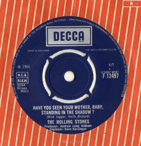 The Rolling Stones : Have You Seen Your Mother, Baby, Standing In The Shadow ? (7", Single, Box)