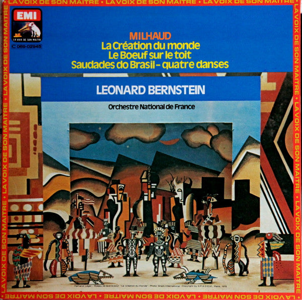 Darius Milhaud · Leonard Bernstein · Orchestre National De France : La Création Du Monde / Le Bœuf Sur Le Toit / Saudades Do Brasil  (Quatre Dances) (LP, Album, Quad, Gat)
