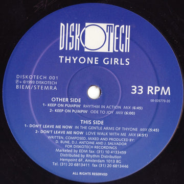 Thyone Girls : Keep On Pumpin' (12")