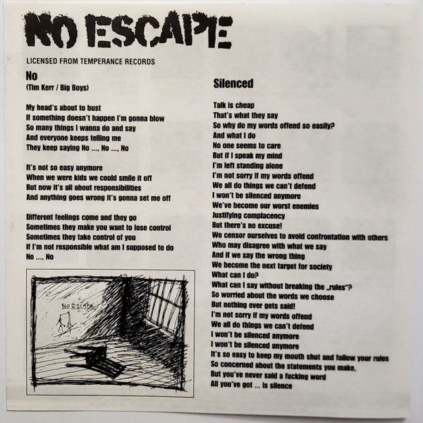Bonesaw / No Escape : Bonesaw / No Escape (7", EP, Smplr, Whi)