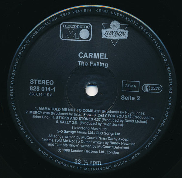 Carmel (2) : The Falling (LP, Album)