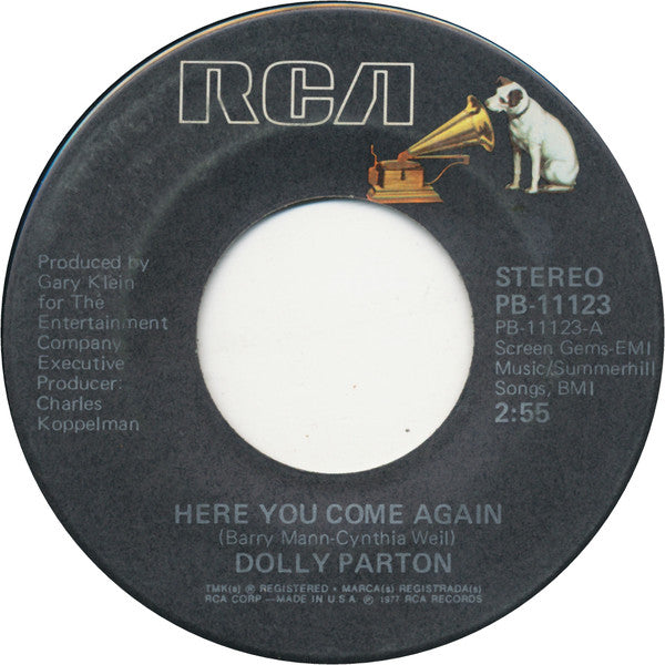 Dolly Parton : Here You Come Again (7", Single, Ind)