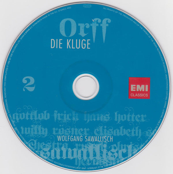 Carl Orff, Wolfgang Sawallisch : Der Mond | Die Kluge (2xCD, Album, RM)