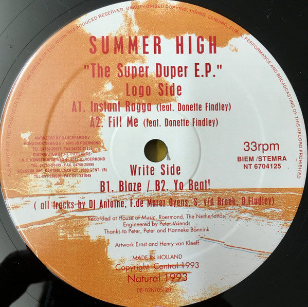Summer High : The Super Duper EP (12")