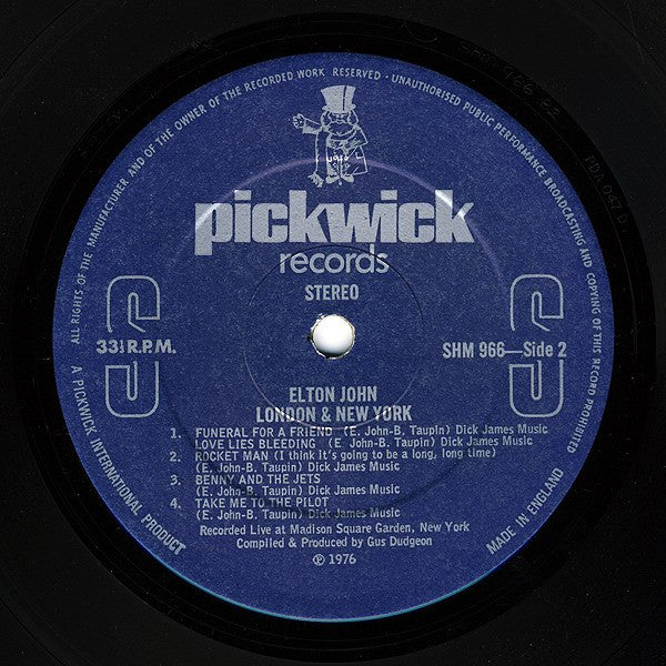 Elton John : London & New York (LP, Album, RE)