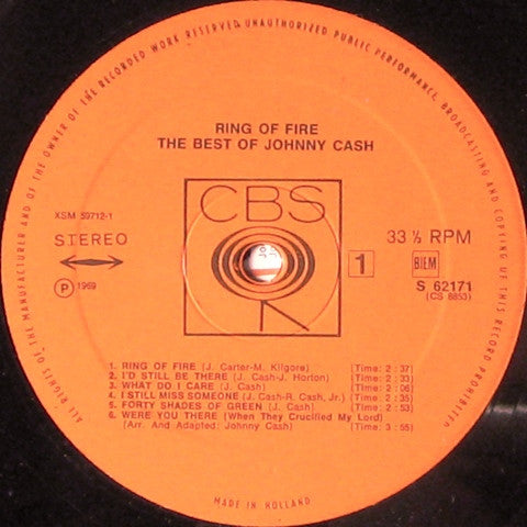 Johnny Cash : Ring Of Fire - The Best Of Johnny Cash (LP, Comp, RE)
