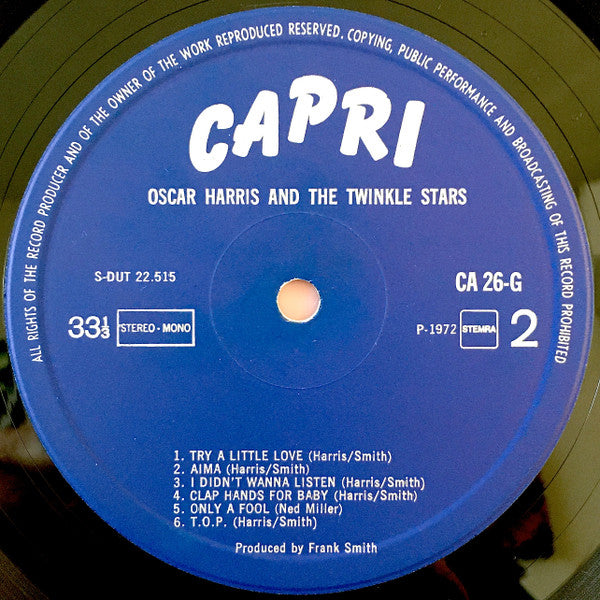 Oscar Harris And The Twinkle Stars : Oscar Harris And The Twinkle Stars (LP, Comp)