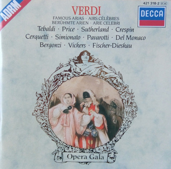 Giuseppe Verdi : Famous Arias = Airs Célèbres = Berühmte Arien = Arie Celebri (CD, Comp, RM)