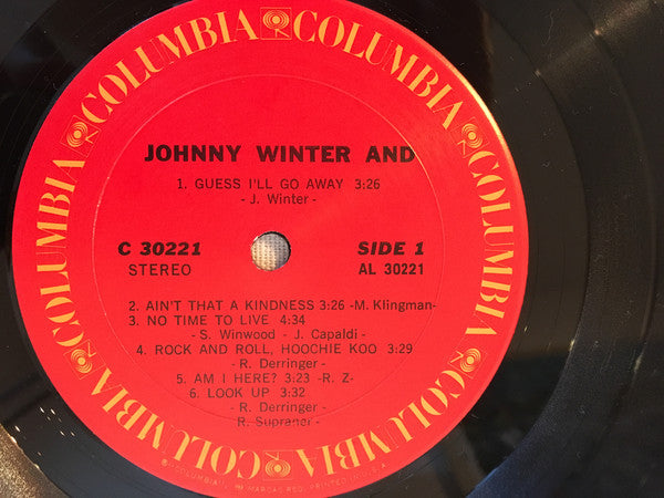 Johnny Winter And : Johnny Winter And (LP, Album, Pit)