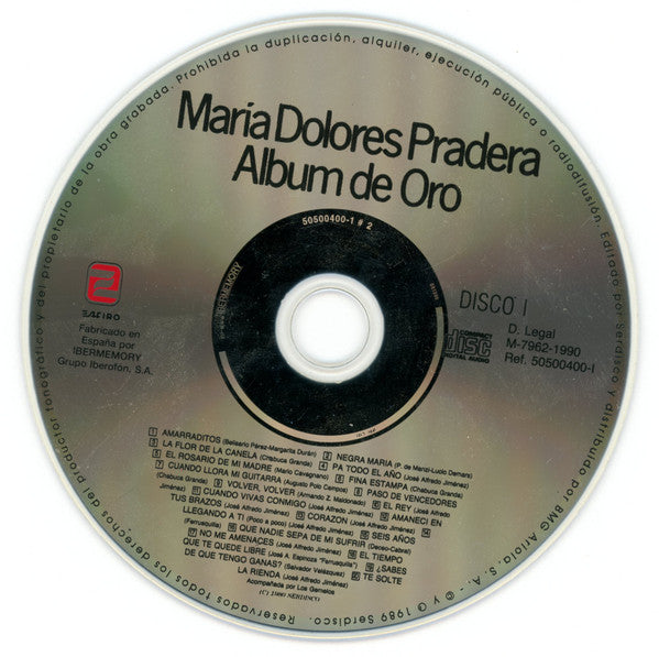 Maria Dolores Pradera : Album de Oro (2xCD, Album, Comp, RE)