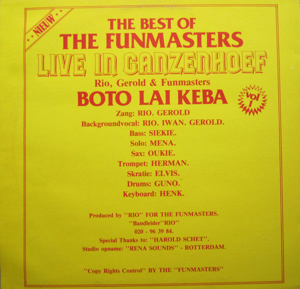 The Funmasters : Boto Lai Keba (12", Maxi)