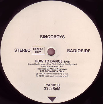 Bingoboys : How To Dance (12", Promo)