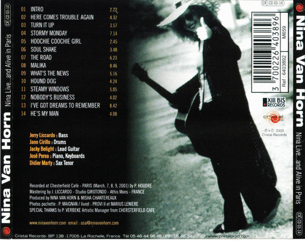 Nina Van Horn & The Midnight Wolf Band : Nina Live...And Alive In Paris (CD, Album)