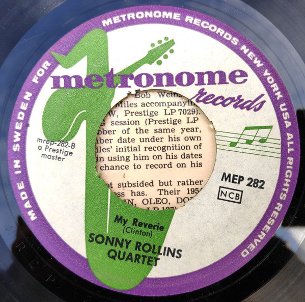 Sonny Rollins Quartet : Tenor Madness Vol. 1 (7", EP)