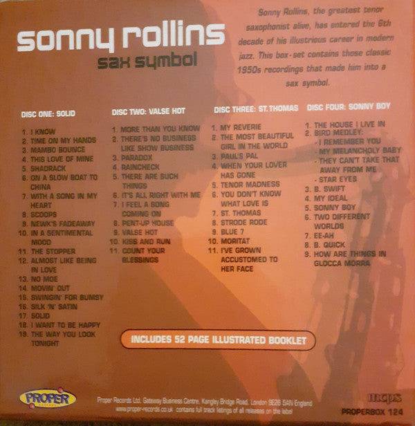 Sonny Rollins : Sax Symbol (4xCD, Comp, RM + Box)