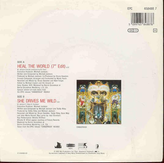 Michael Jackson : Heal The World (7", Single)