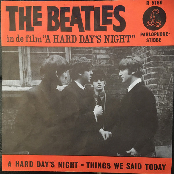 The Beatles : A Hard Day's Night (7", Single, Mono, Dar)