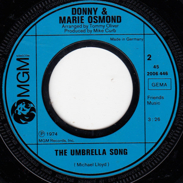 Donny & Marie Osmond : I'm Leaving It (All) Up To You (7", Single)