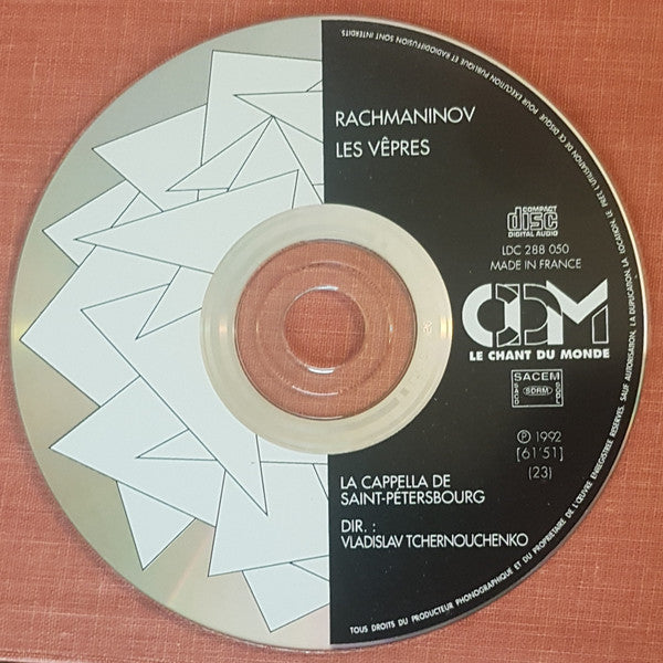 Sergei Vasilyevich Rachmaninoff, The Leningrad Glinka State Academic Choir, Владислав Чернушенко : Les Vêpres = The Vespers (CD, Album)