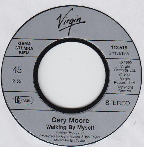 Gary Moore : Walking By Myself (7", Single)